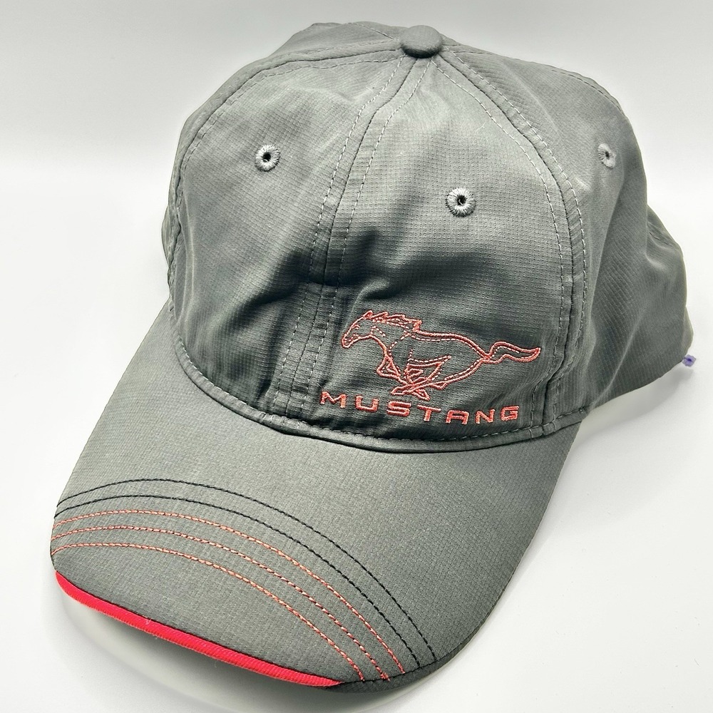 Ford Mustang Car Logo Hat‎ Cap Adjustable Strapback Gray Outdoors Casual Sports